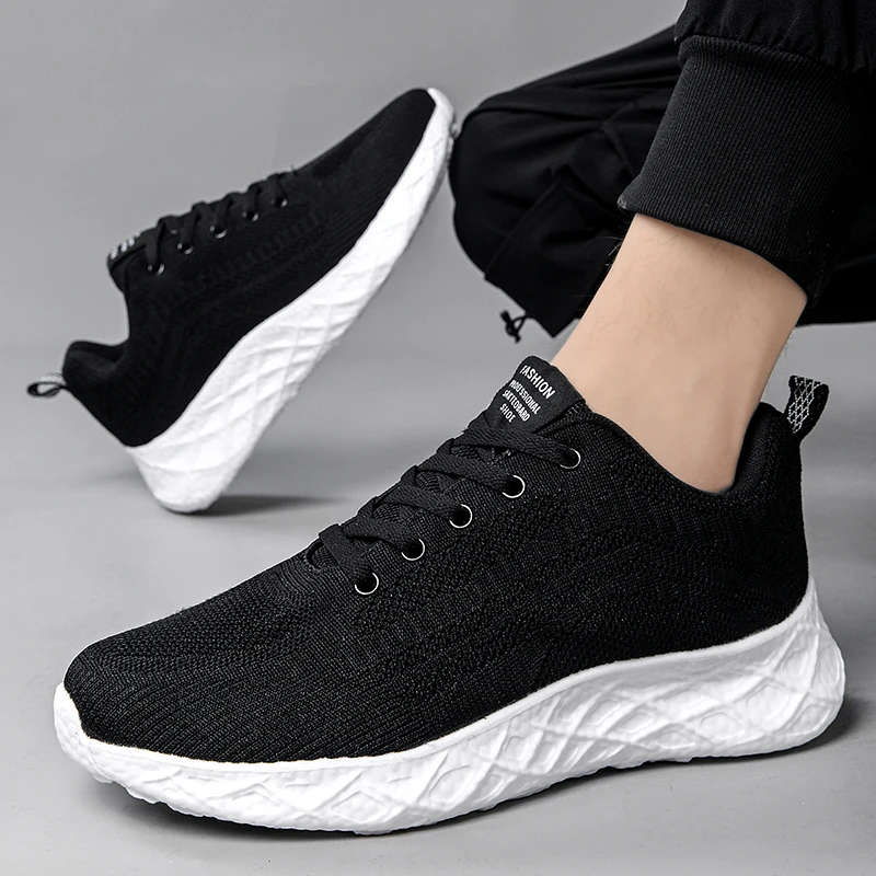 

2025 New Lace Up Men Casual Shoes Breathable Lightweight Male Walking Shoes Soft Non-slip Men's Casual Sneakers Outdoor