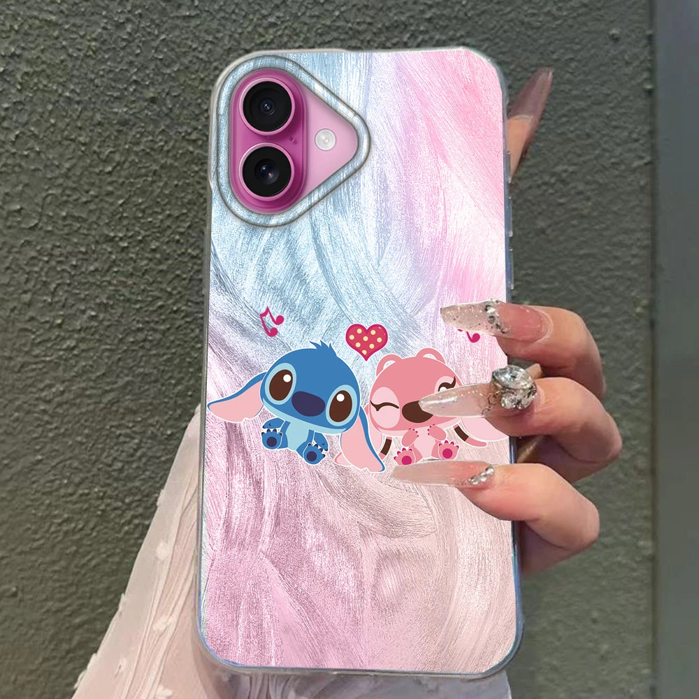 Coque de téléphone pour filles et femmes, dégradé bleu, point cœur, pour iphone 16 15 14 7 8 Plus 13 12 Pro Max 11 16e X XS XR SE 2022 2020