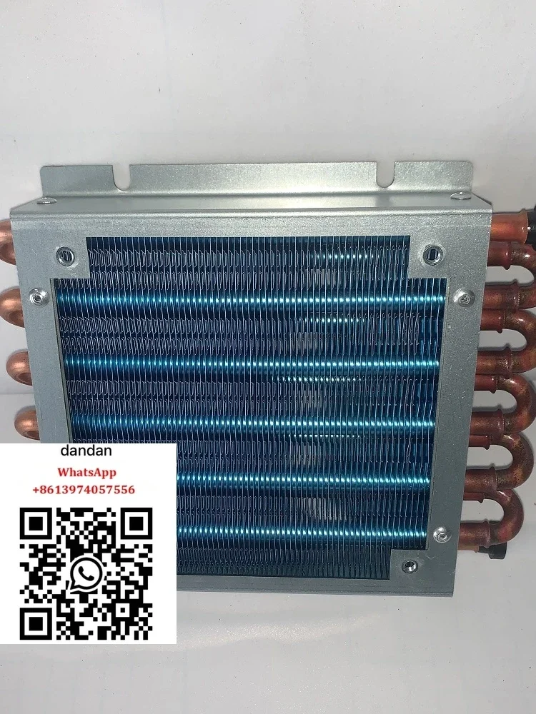 Working in DIY small refrigerator condenser air conditioner evaporator