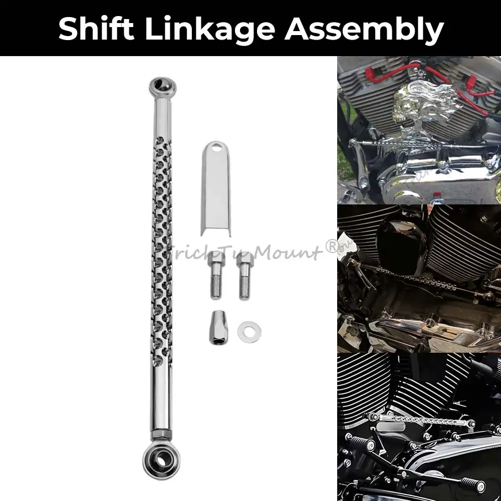 For Harley Davidson Electra Glide 1980-2017, Road Glide 1980-2017 Motorcycle Shift Linkage Assembly Chrome Aluminum Accessories