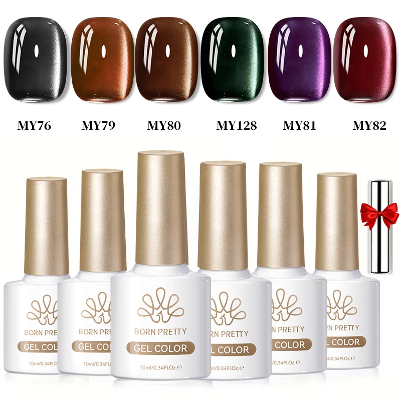 ولد جميلة 6 قطعة/المجموعة الزجاج حبة بريق القط المغناطيسي هلام مسمار مجموعة طلاء الأظافر نقع قبالة جميع ل مانيكير مستلزمات الأظافر #2