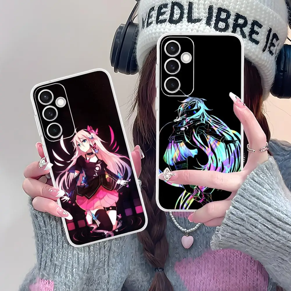 

IA Vocaloid Clear Mobile Phone Case for Samsung Galaxy S25 S24 S23 S22 S21Plus FE Ultra Colorful Cover
