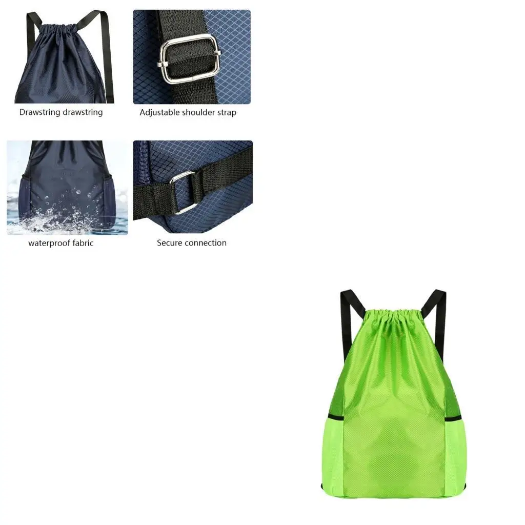 652f Shishstring Fitness Bag Waterpaint Oxford Sports Sport Bag Световой шнурок рюкзак для подъема пеших прогулок