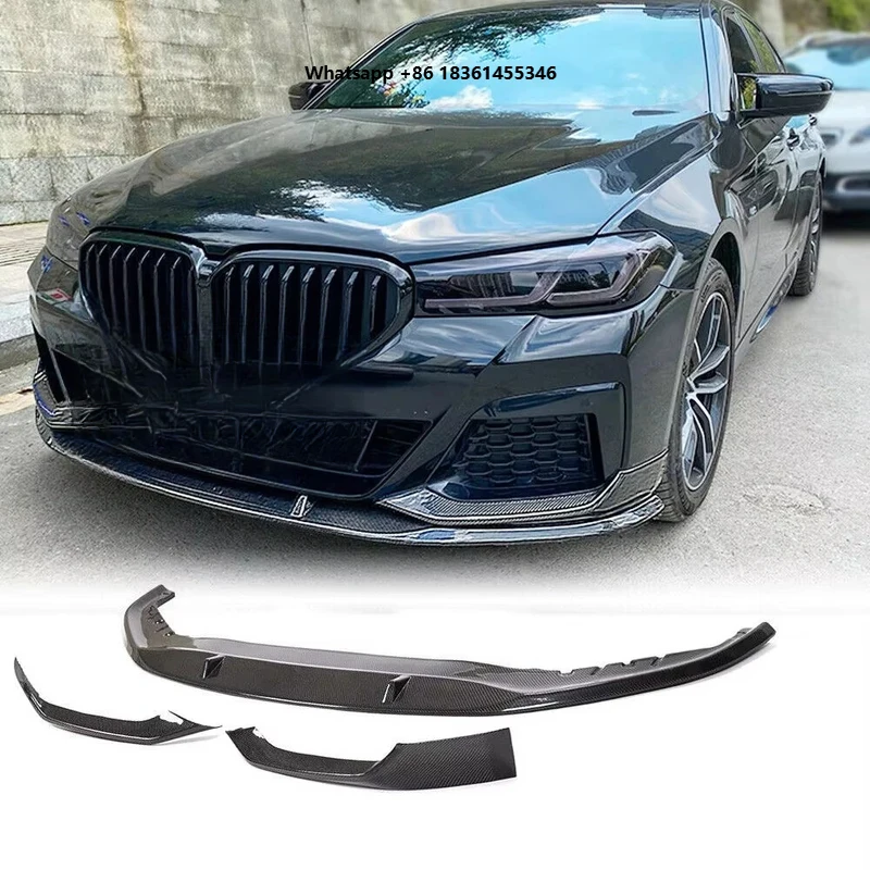 

G30 M550i M-Sport Facelift Carbon Fiber Front Bumper Lip Spoiler Sp 2020 2022