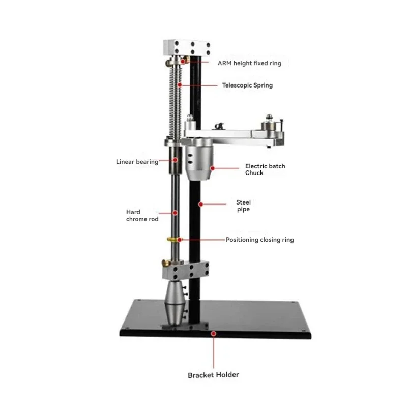 Electric Support Sheet Metal Base Lock Screw Auxiliary Arm Electric Multifunctional Vertical Support Arm