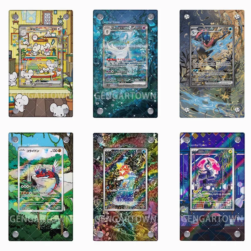 

Pocket Monster Card Series Display Stand PTCG Greninja Dendra Gardevoir Miraidon Game Collection Kaka Brick Toy Festival Gift