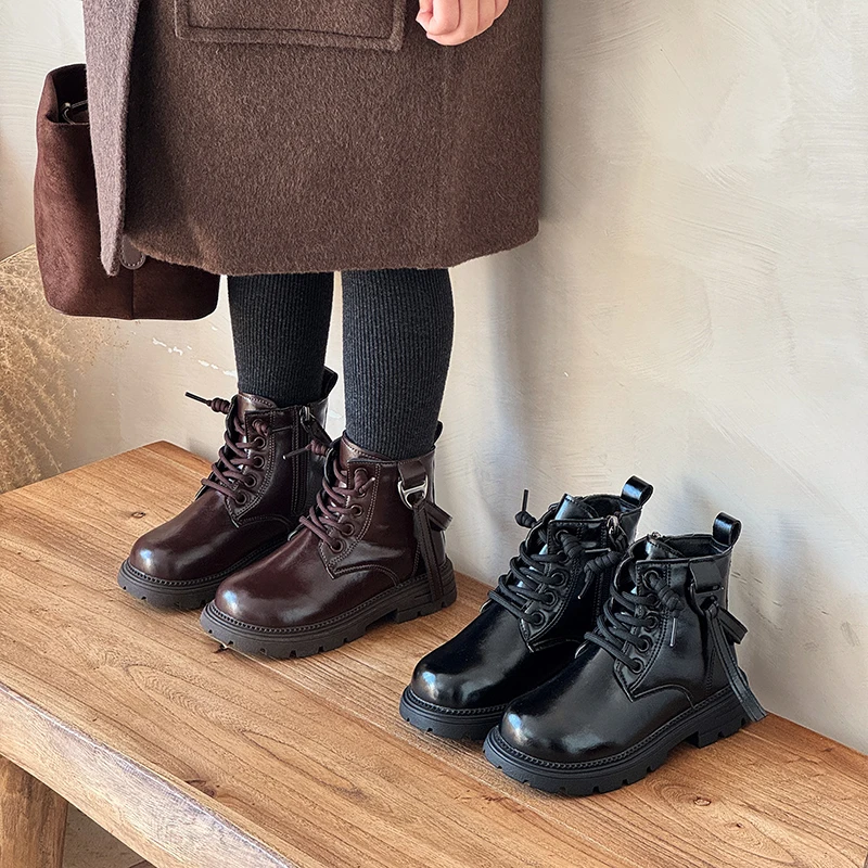 

New Girl Boot Fashion Simple Exquisite Kid Boots Versatile Classic Retro Girl Shoes Soft Anti Slip Casual Ankle Boot