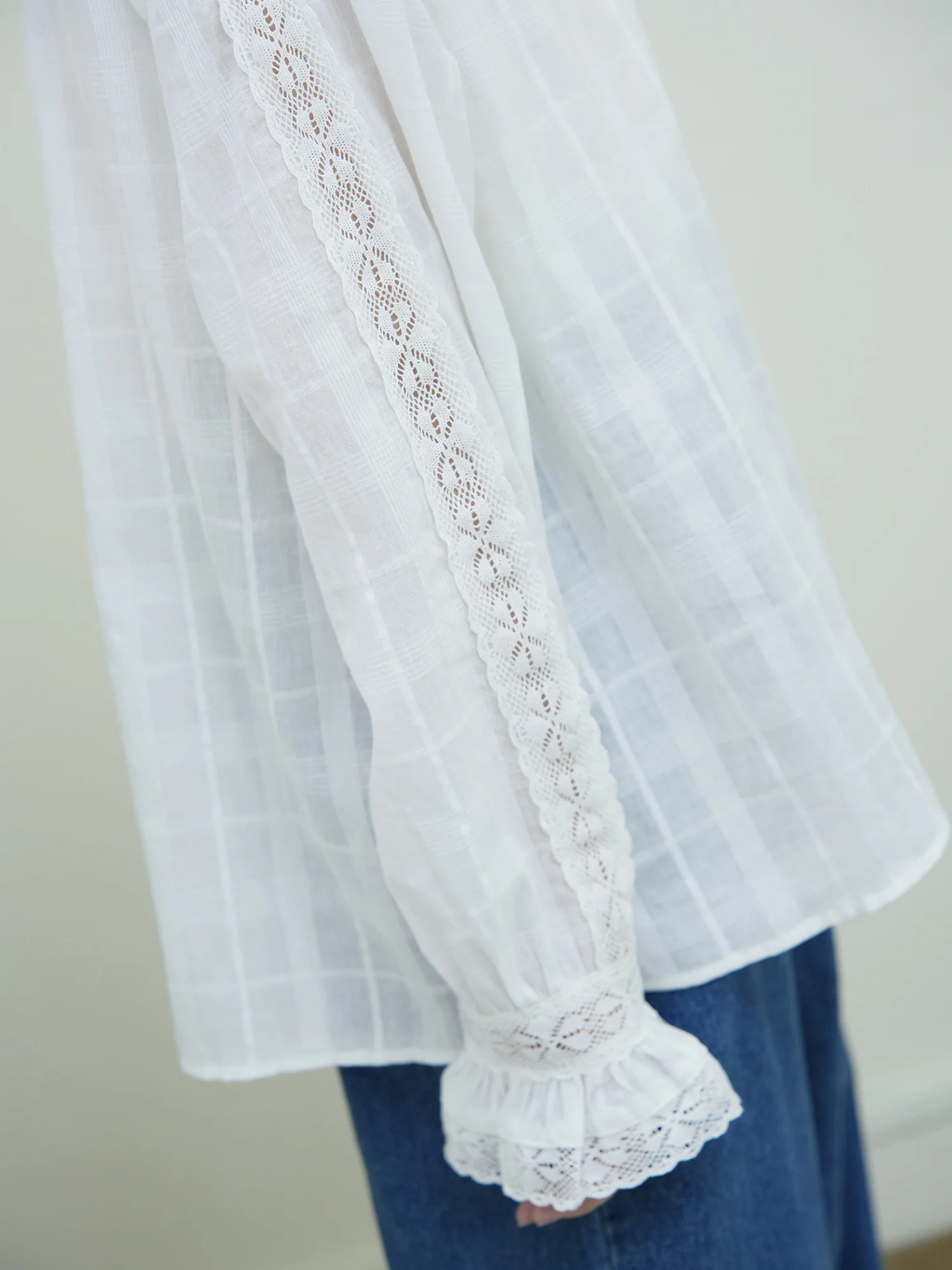 

Женская хлопковая рубашка Annuus Spring в клетку с вышивкой, с большим воротником, свободного кроя, с длинным рукавом, дышащая, комфортная, во французском стиле S...