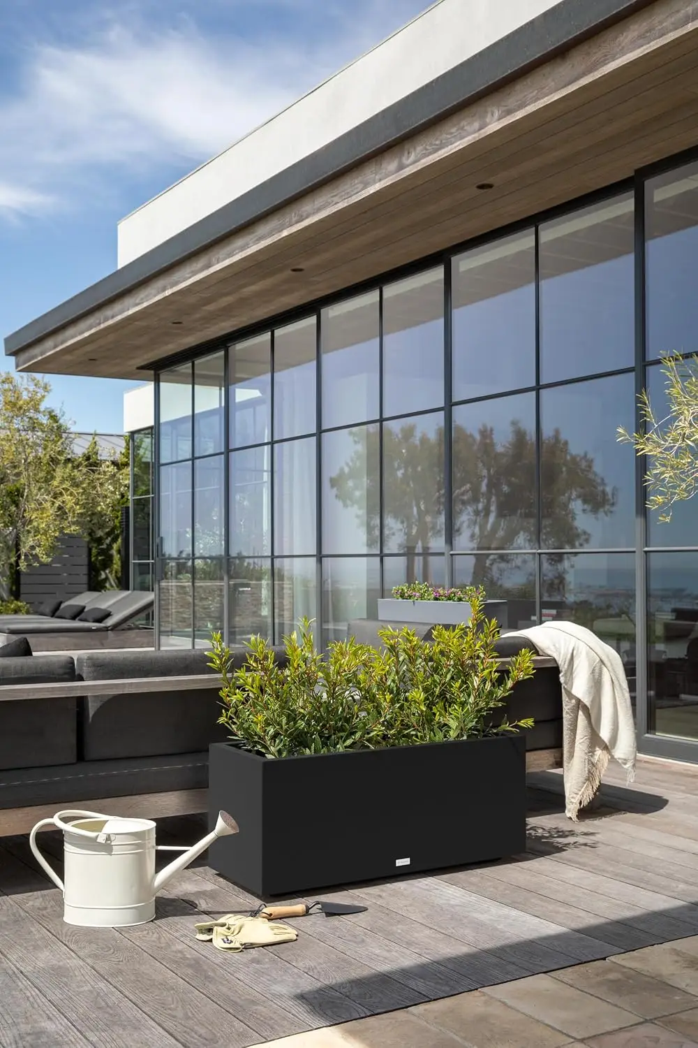 Block Series Long Box Planter - Rectangular Outdoor Planter, Customized