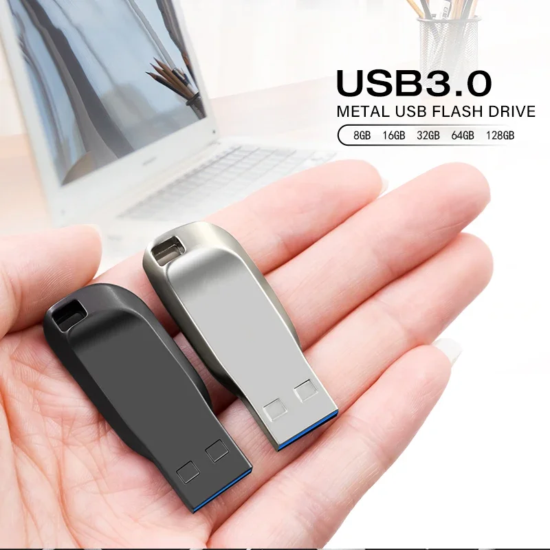 Pendrive USB 3.0 Pendrive 128GB Metal Rod Drive 64GB Free Custom Logo Stick Pen 32GB High Speed 3.0 Pen Drive 16GB 8GB U Disk — zdjęcie produktu 4