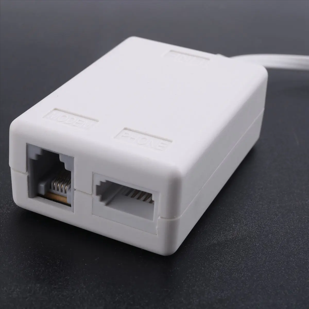 #71J Consumer Electronics,BT Plug To ADSL RJ11 Broadband Internet Microfilter Splitter 2 Pack (White)