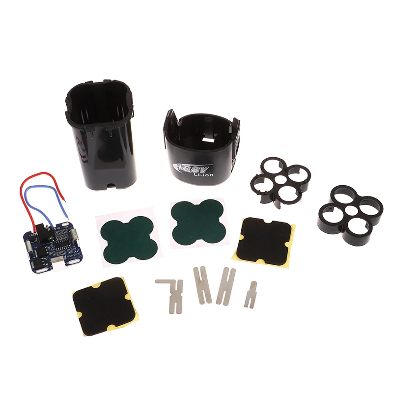 【C】4S 18650 Lithium Battery Storage Box 16.8V BMS PCBA With Holder Nickel Capacity Label For Electric Tool No Battery Included