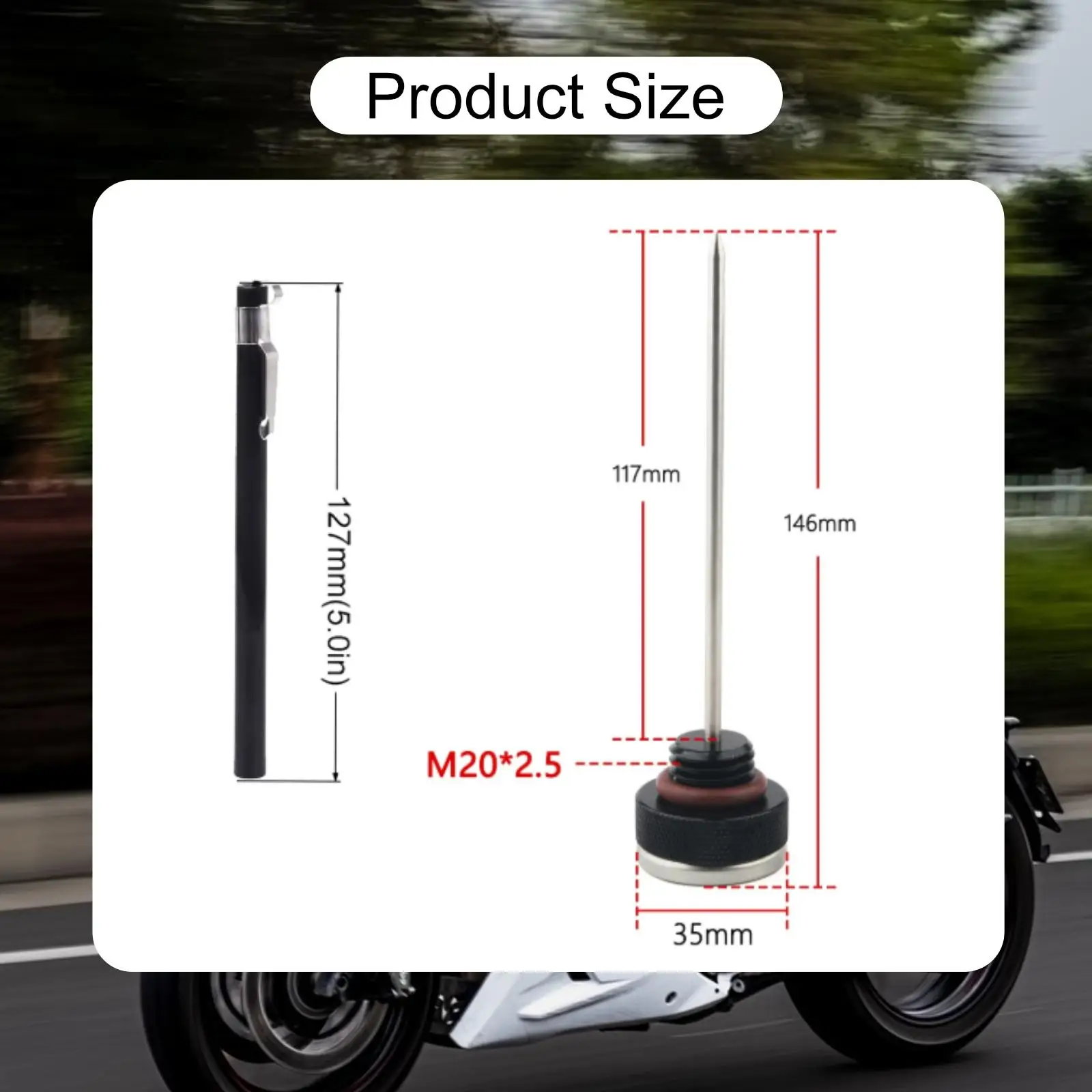 Accurate Motorbike Oil Gauge M20x2.5 Aluminum Alloy Waterproof Temperature Meter for Racing Car Auto Marine Boat