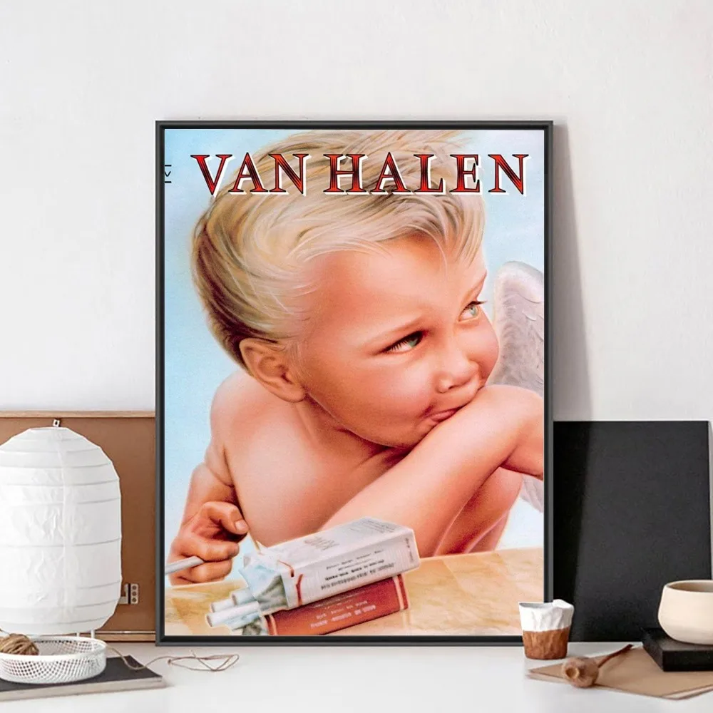 Van Halen Retro-rock band  Poster No Framed Poster Kraft Club Bar Paper Vintage Poster Wall Art Painting Bedroom Study Stickers