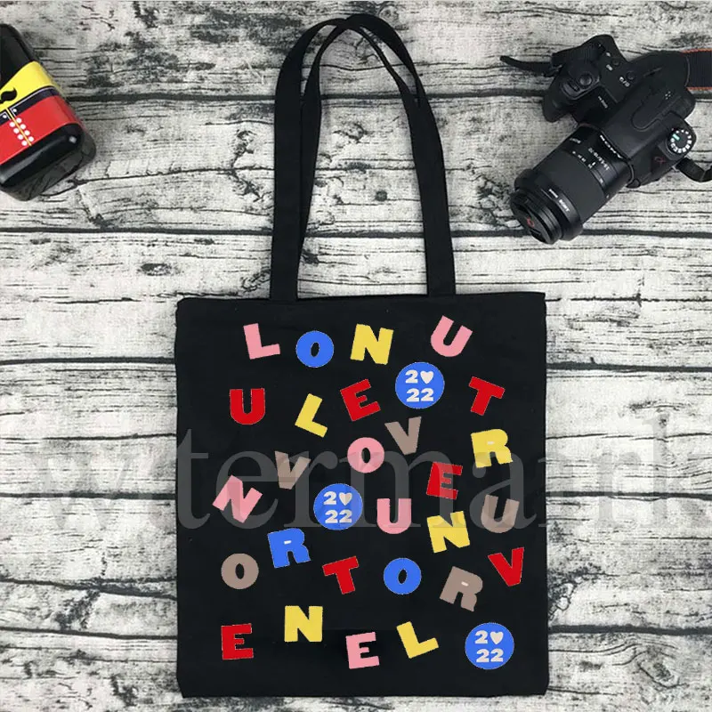 Love on Tour Maxi Tote Bag HSLOT Totes Harry's House Fans Canvas Bag Woman's Shopping Bags Handbag  Borsa In Tela شنط نسائي