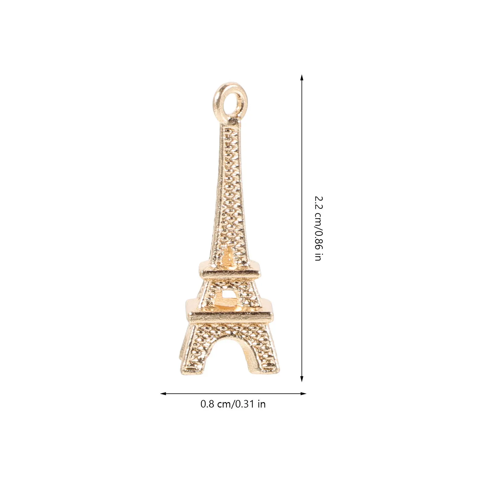 

60Pcs Alloy Eiffel Tower Pendant Retro Hanging Charm DIY Necklace Keyring Bracelet Jewelry Accessories Random Color