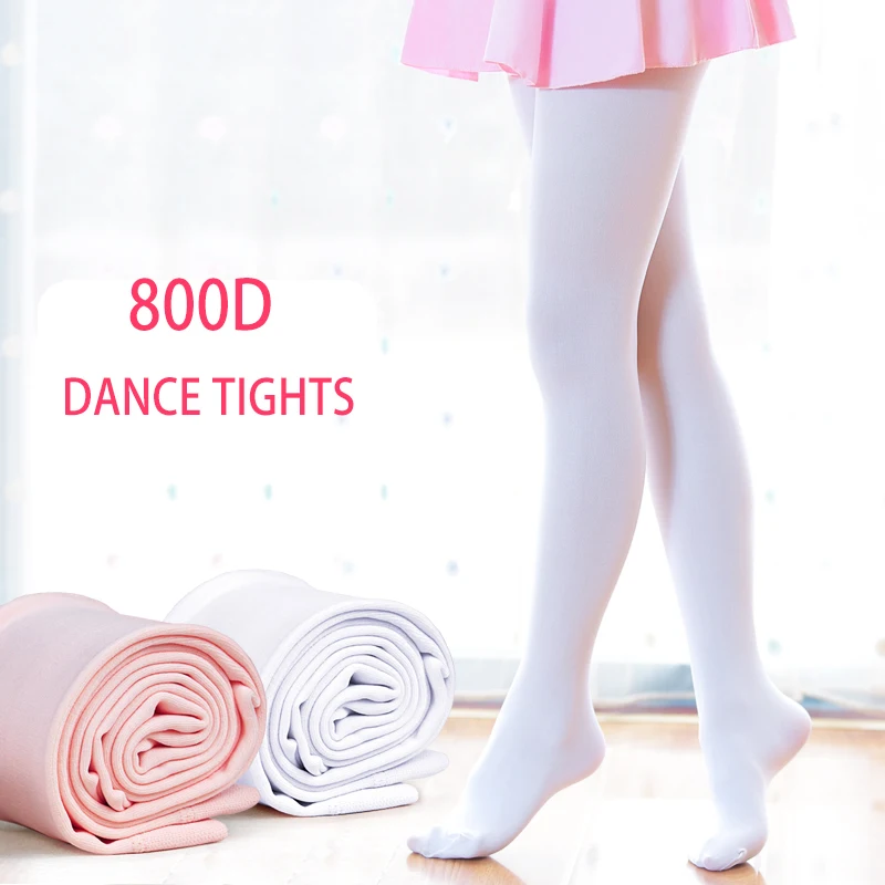 Girls Women Ballet Dance Stockings 800D Thick Women Kids Dance Tights Ballet Warm Seamless Pantyhose Winter