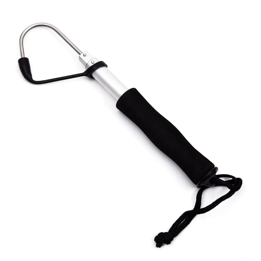 60cm Telescopic Sea Fishing Gaff Stainless Aluminum Alloy Spear Hook Tackle