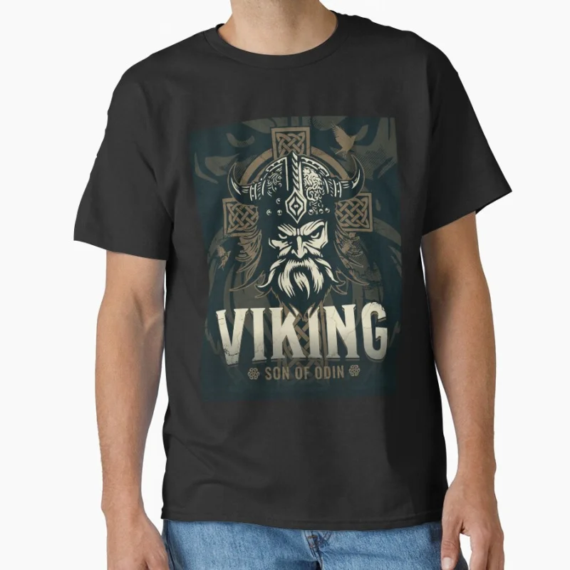 

Vintage Son Of Odin retro Valhalla vikings warrior norse mythology viking pride gift T-shirt large size Adult Tops S-6XL