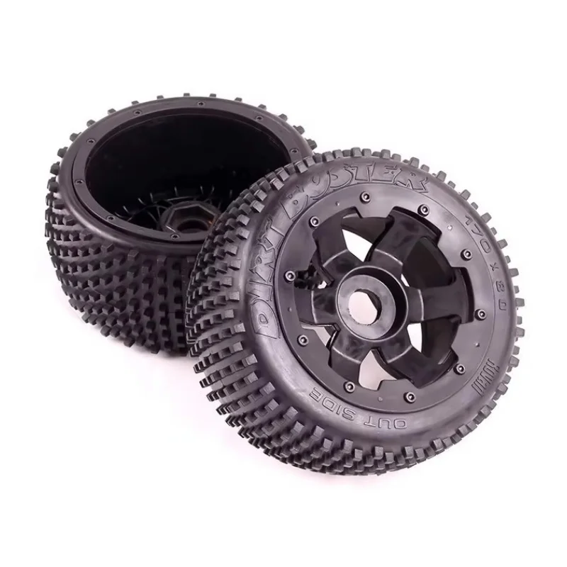 Rovan Baja Buggy Rear Wheel Mini Pin Spike Tires on Rims Desert Buster Style for 1/5 HPI Baja 5B 2.0 SS