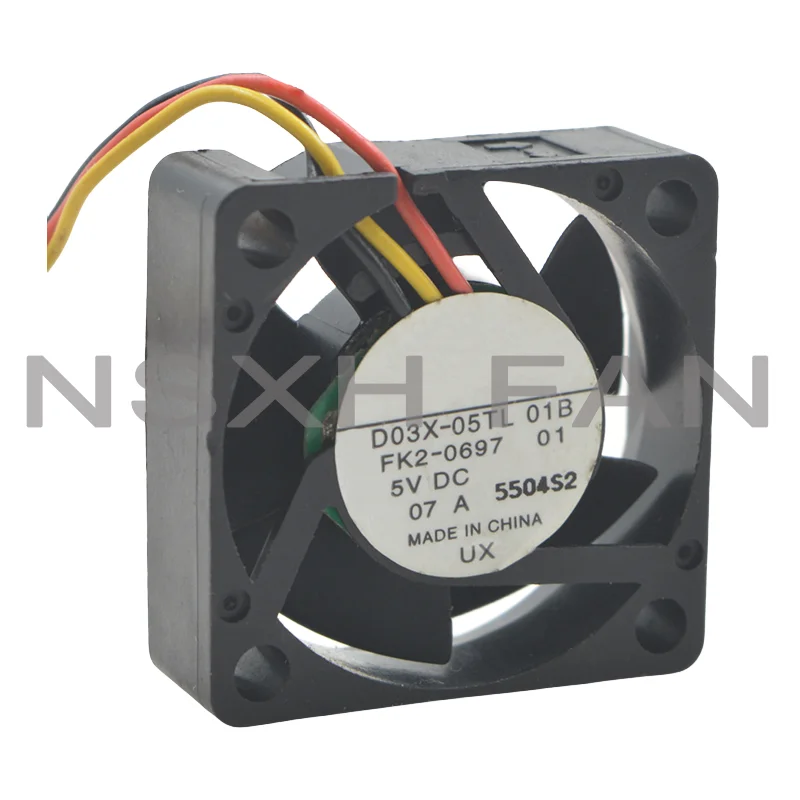 Ventilador de refrigeración para servidor de 3 cables, 01B, 5V, 0,07a, 30x30x10mm, D03X-05TL