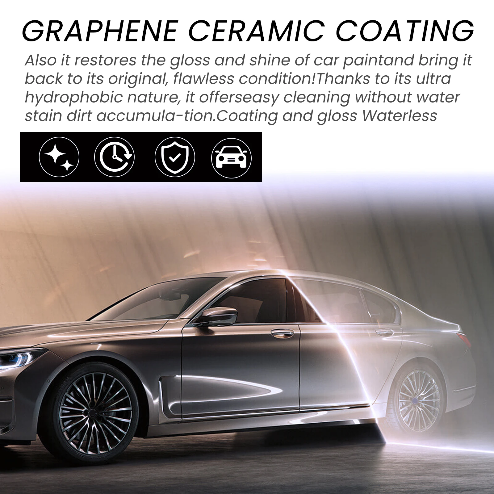 1-5x Nano Ceramic Coating Graphene Advanced Technology Super Hydrophobic Maintenance Liquid UV Glow Hydrophobic Paint Protection image 4