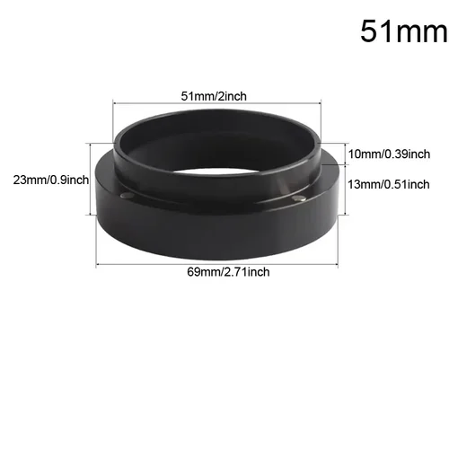 에스프레소 커피 도징 링 포터 필터, 커피 필터 교체 링, 2 컵 1 컵 바구니 바늘 포함, 51mm, 53mm, 54mm, 58mm 