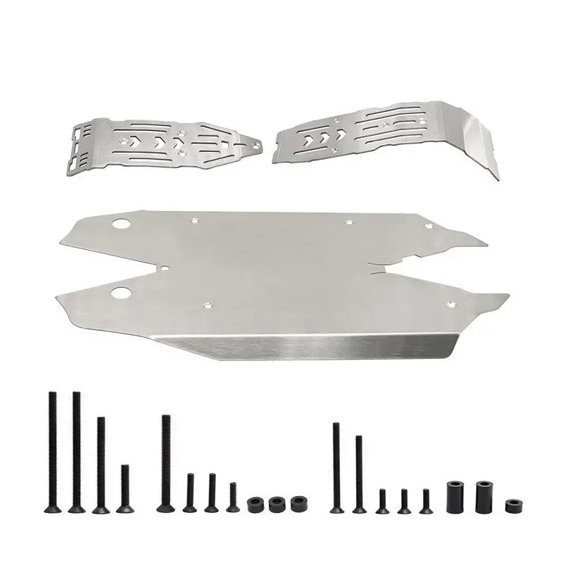 Metal Stainless Steel Chassis Armor Protection Protector Skid Plate for Arrma 1/8 Mojave 4S 4X4 RC Car Upgrade Parts