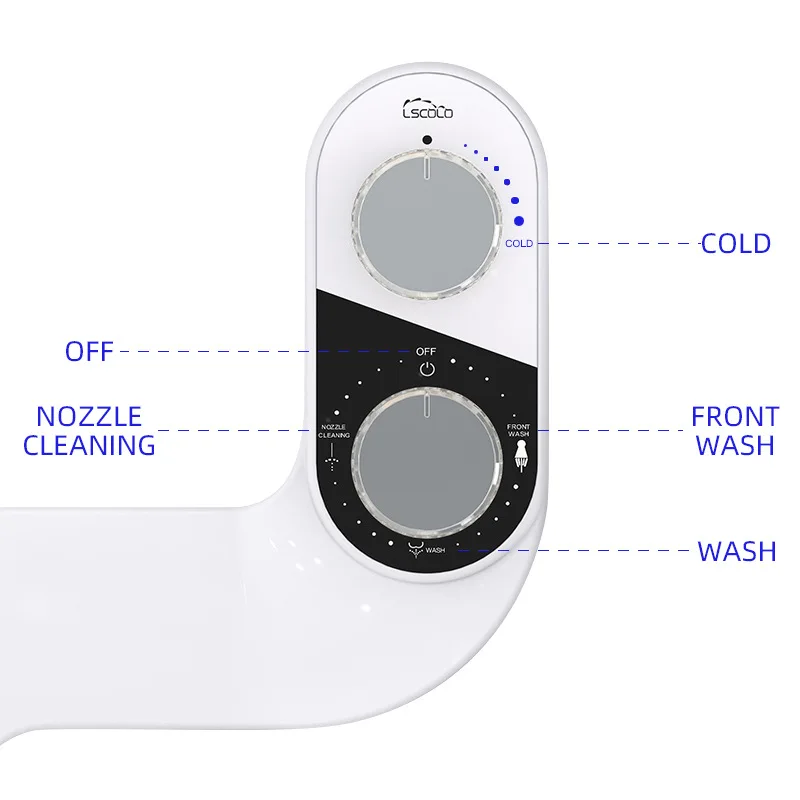 Новое приспособление для биде Oulylan для унитаза, распылитель для сиденья теплой воды, чистка, двойная насадка, очистка, горячие и холодные Неэлектрические биде