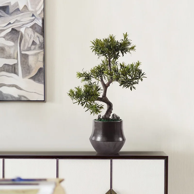 FOR Welcome Pine Mountain Stone Bonsai Ornament Hotel Corridor Aisle Entrance Duanjing View Bonsai