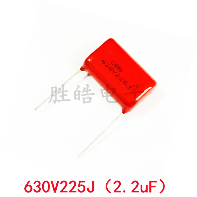 

10piece Good Quality 630V225J High Quality Pitch 25MM 5% 2.2UF 2200NF NEW 225 630V CBB Polypropylene Film Capacitor DIP