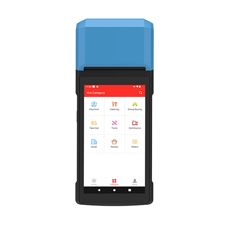 5.5 "HD Android 13 H10S 2GB16GB Fabbricazione Pos Software Sistemi Pos Terminale portatile Registratore di cassa con stampante per ricevute