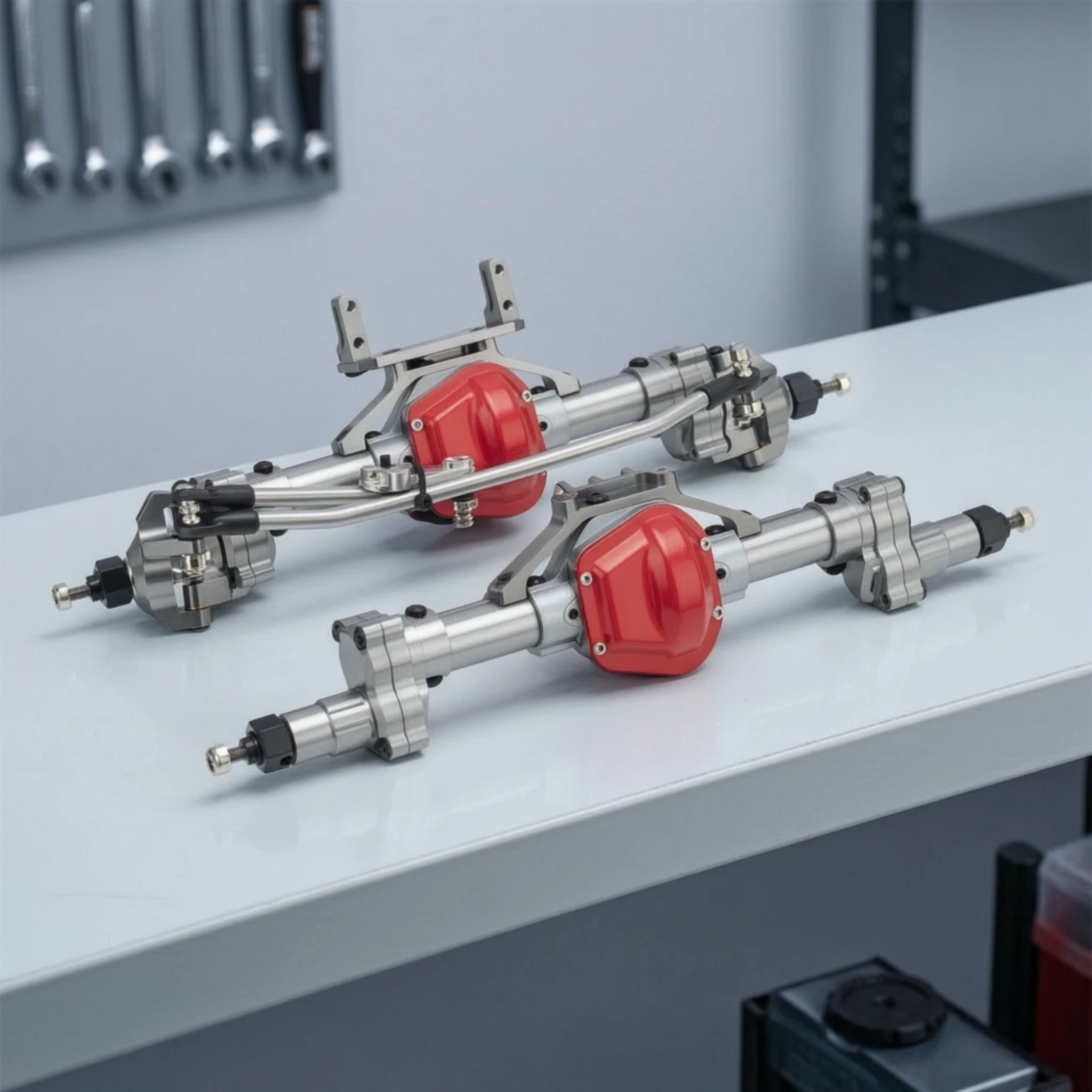 2 Pieces Portal Axle Set High-Clearance Crawler Portal Axle Front and Rear Axles Upgraded Long-Lasting for Trail Rigs
