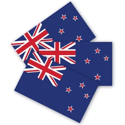 New Zealand Flag Bumper Stickers 3 Packs of Durable Waterproof Material,motorcycle Helmet Trunk Truck Vinyl Decals