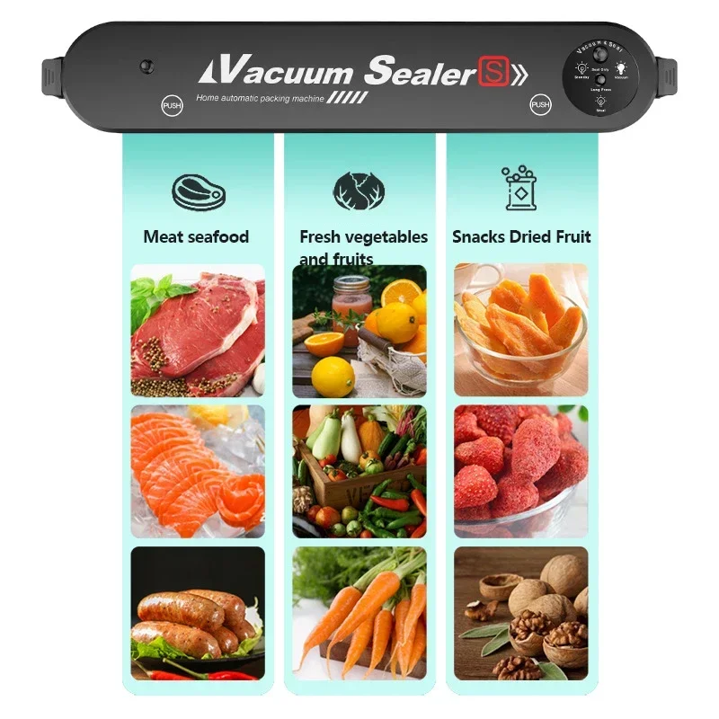 Máquina De Selagem A Vácuo De Armazenamento De Alimentos, máquina De Embalagem A Vácuo, máquina De Selagem De Saco Comercial, 90W