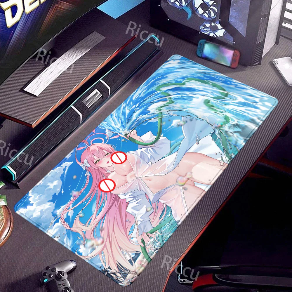 Tapis de souris Gamer Blue Archive, tapis de souris Hentai R18, bord de verrouillage, polymère de clavier professionnel, tapis de bureau, vitesse