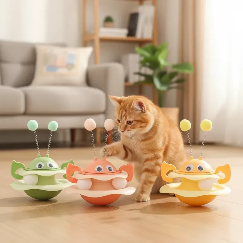 New Cartoon Funny Turntable Crazy Ball Interactive Cat Toys Pet Supplies