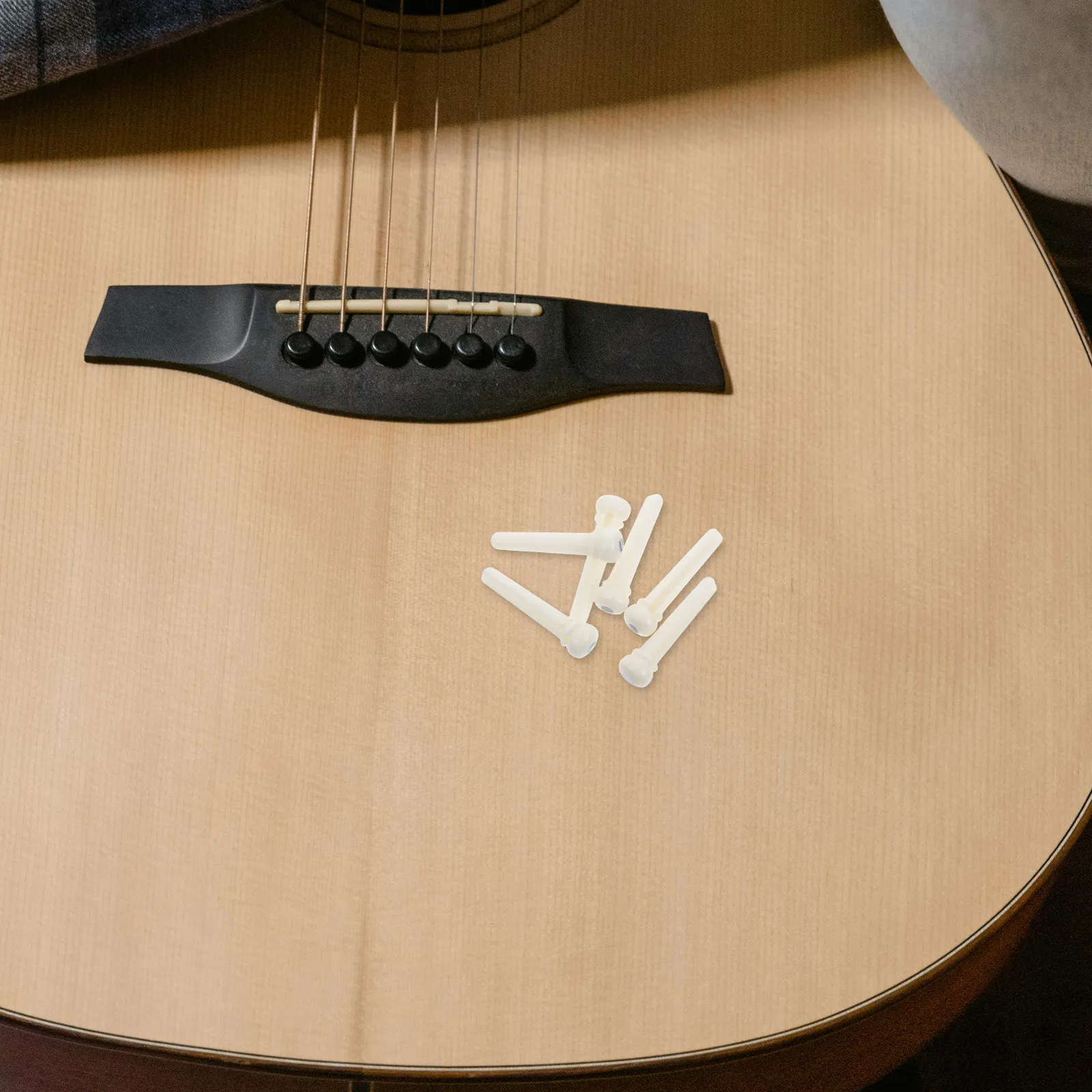 

6 шт. костяных штифтов для гитарного бриджа с инкрустацией, сменные шпильки для фолк-гитар, для надежного крепления струн, стабильная работа