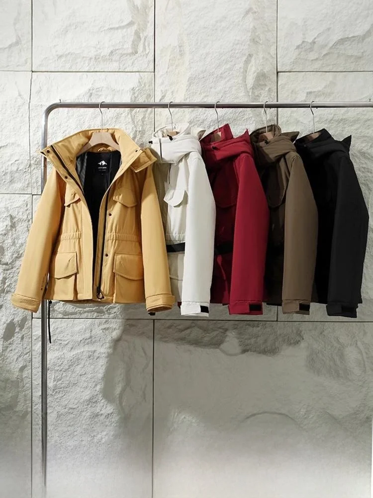 

Women's True Goose down Jaet Heavyweight 90% Goose down Tee-Proof Four-Sided Elastic Waist Hooded Warmth Trendy