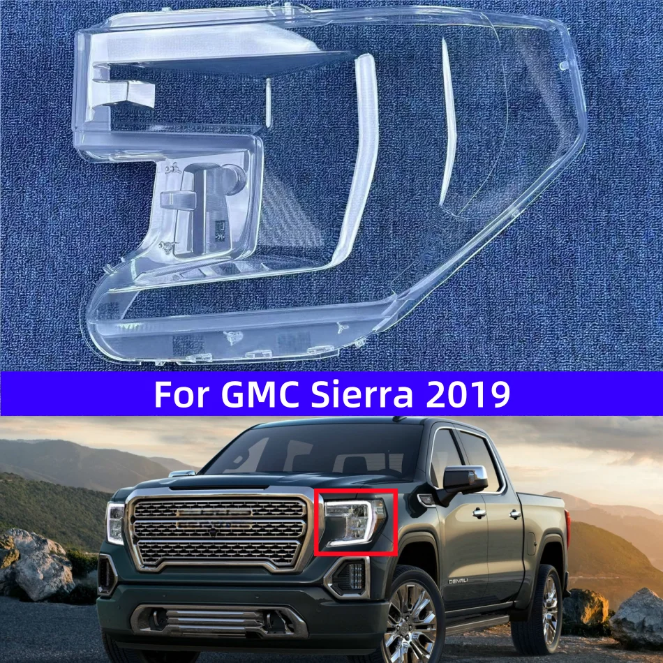 

For GMC Sierra 2019 Car Decorations Accessories Headlights Glass Transparent Anti-UV And Anti-Aging