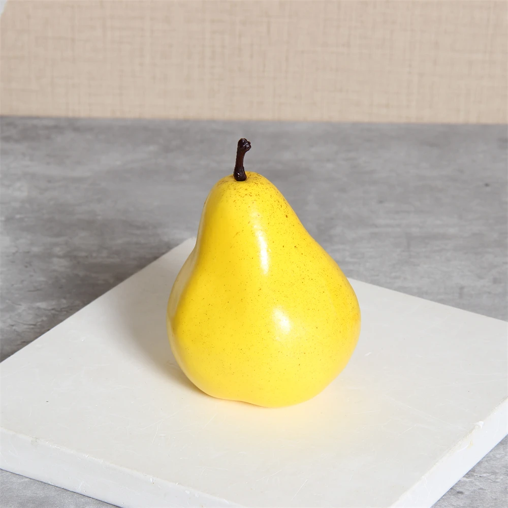 6 Stück, künstliche Birnenmodelle, künstliche Früchte, Obsttablett für Zuhause, Restaurant, Partydekoration, Fotografie-Requisiten – Detail 6