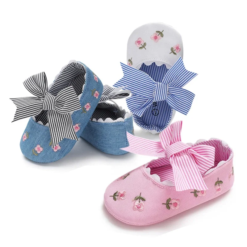 Sepatu Bayi Perempuan Putih - First Walkers Bunga Renda Anti Selip untuk 0-18 Bulan