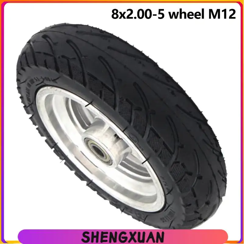 8 inch 8x2.00-5 tubeless tire 8 * 2.00-5 alloy wheel hub vacuum wheel suitable for electric scooter tires