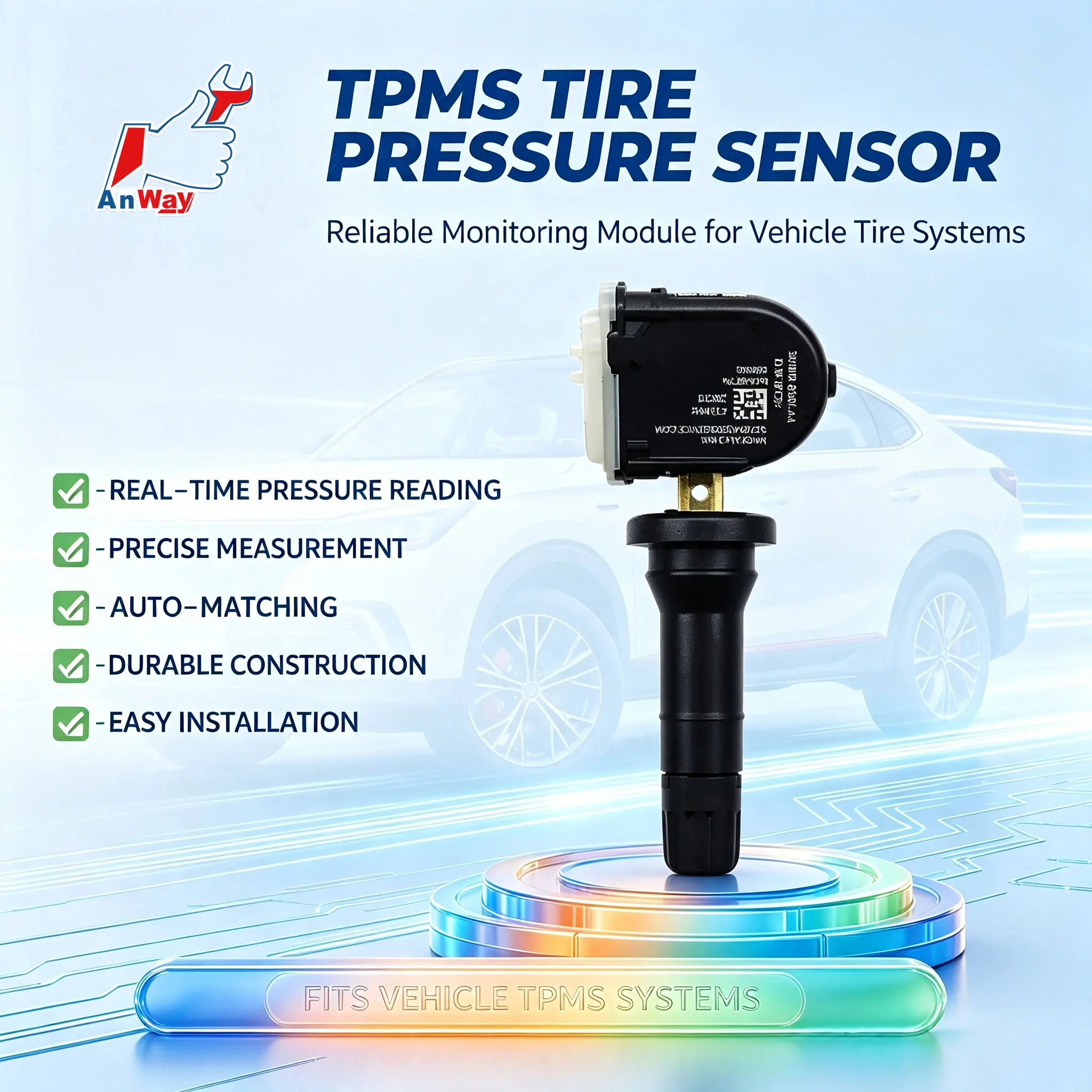 Custom Fit Car Tire Pressure Sensor For Changan CS85 Coupe CS95 2017-2026 Reliable Signal TPMS Sensor Auto Learn Monitor System
