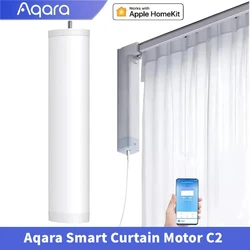 Aqara-コネクテッドカーテン,C2 Zigbee,自動トラック,高トルク,DCモーター,リモートコントロール,Apple Homekitで動作