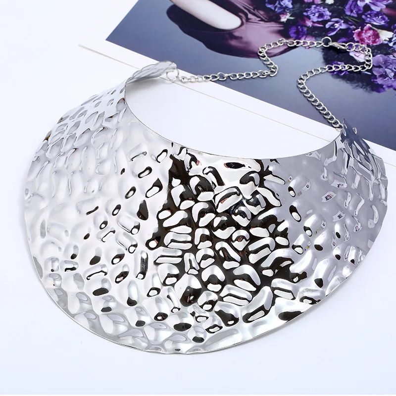 Punk Alloy Torque African Big Choker Necklaces for Women Maxi Jewelry Geometric Collar Statement Necklace Boho Collier