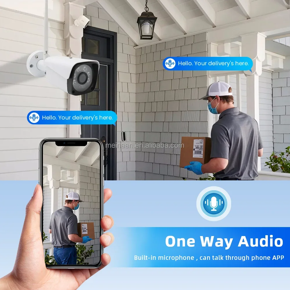 4CH 3MP Wireless WiFi Touchscreen LCD NVR Sistema di telecamere di sorveglianza Sistema di telecamere CCTV di sicurezza wireless Tuya Smartlife esterno