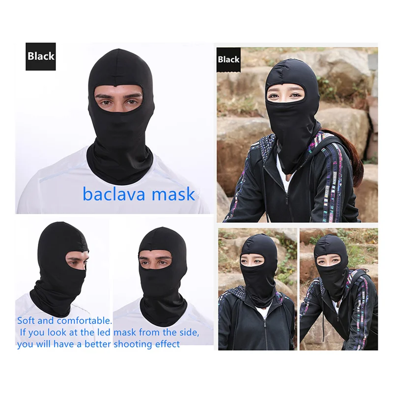 Bluetooth LED Lights Up Mask Halloween Christmas DIY Animation Text Love Prank Concert Robot Face LED Mask