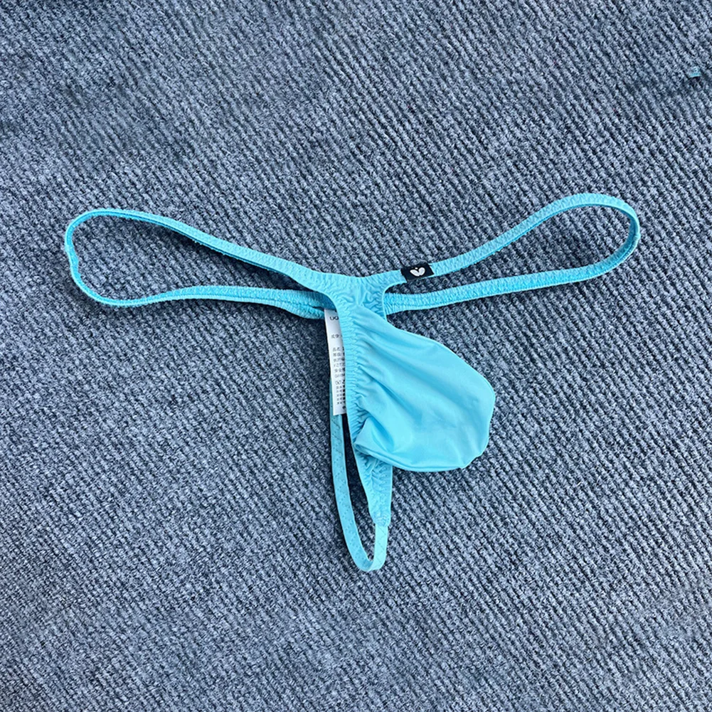Celana dalam pria, seksi thong t-back g-string elastis pinggang rendah u-cembung kantong celana dalam Tangas nyaman