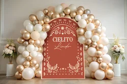 Mehofond Cielito Lindo Arch Backdrop Baby Shower Mexican Wedding Colorful Fiesta Paper-cutting Decor Elastic 2-sided Background